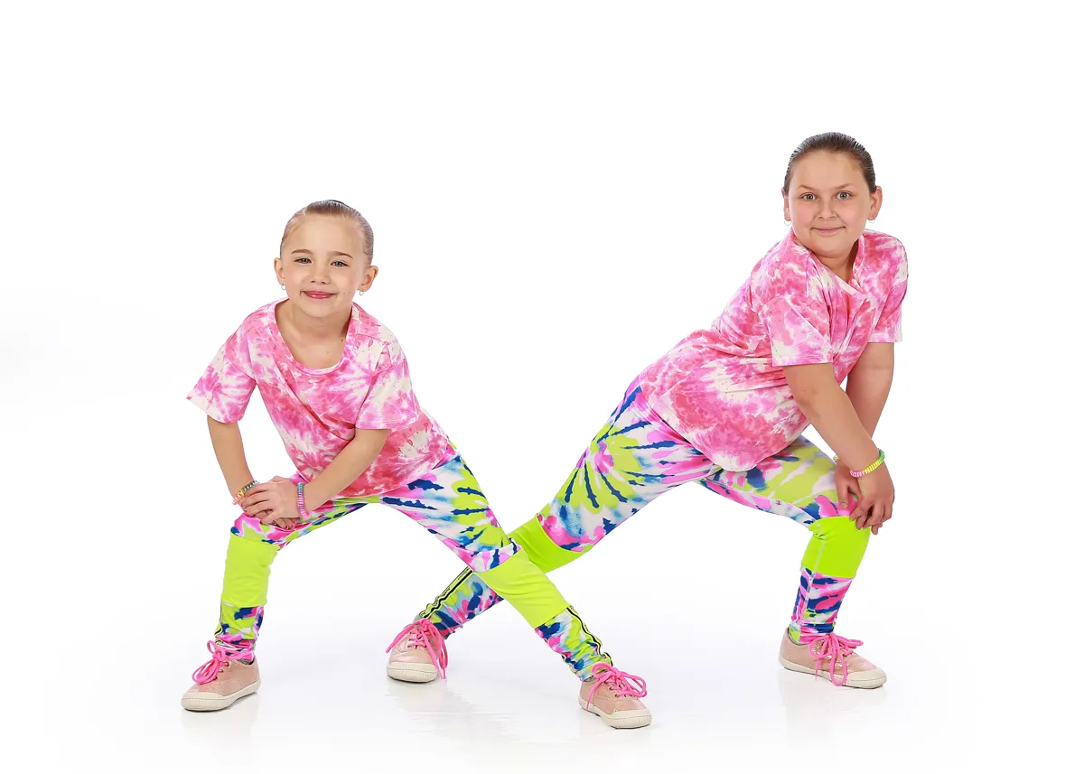 Children performing in a hip hop dance class