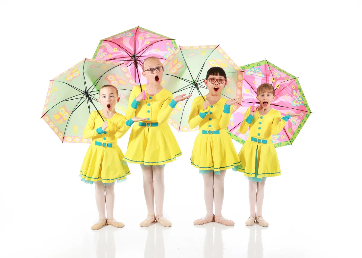 Children in costume for dance class