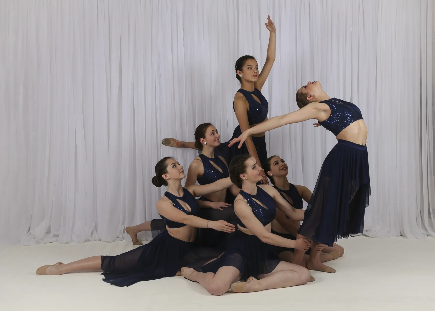 Lyrical Jazz Dancers in Class